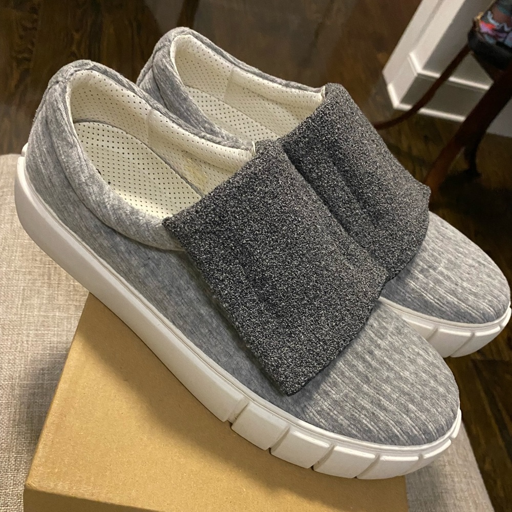 Primury loafers, textile, size 41 EUR, gray corduroy, very good condition